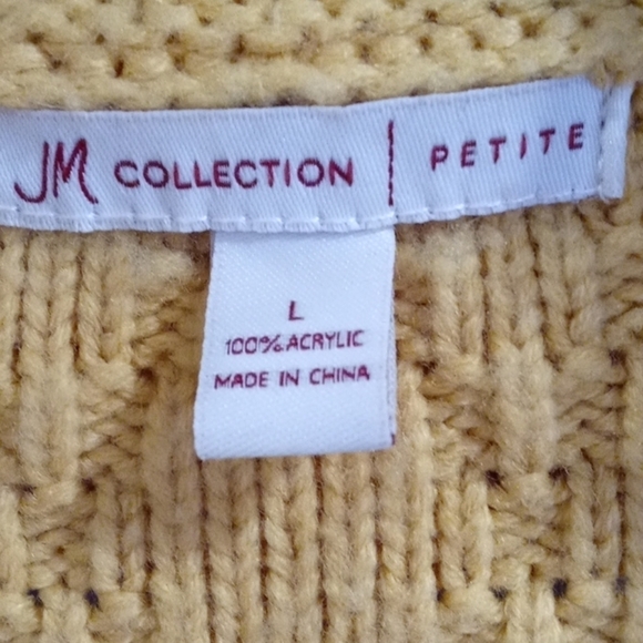 JM collection large petite crochet sweater - Picture 6 of 8